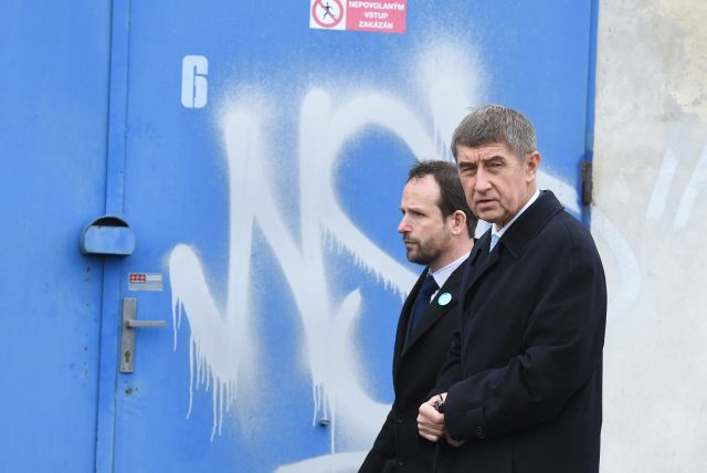 Andrej Babiš a Tomáš Macura v Ostravě | Foto: ČTK