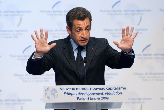 Nicolas Sarkozy na konferenci Nový svět, nový kapitalismus. Etika, rozvoj, regulace. | Foto: Reuters