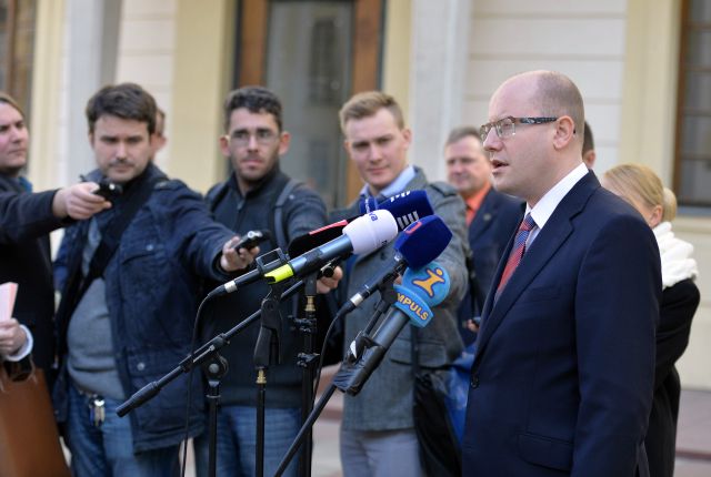 Premiér Sobotka na Hradě | Foto: ČTK