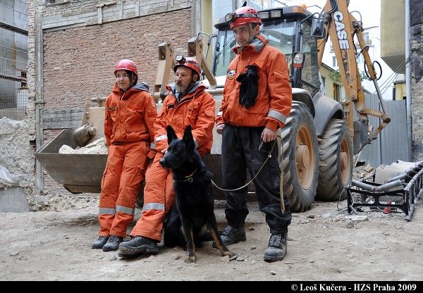 Psí jednotka čeká až bude moci opět zasáhnout. | Foto: HZS Praha