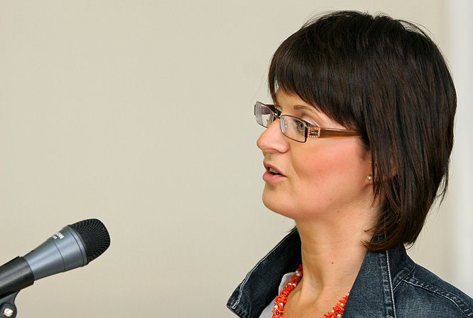 Marcela Urbanová přišla vypovídat na okresní soud v Přerově o pokusu ovlivnit ji v kauze Čunek. | Foto: Tomáš Adamec, Aktuálně.cz