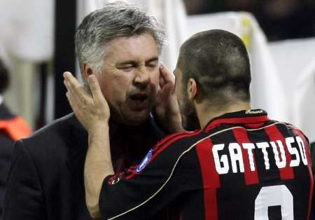 Carlo Ancelotti se svým současným svěřencem Gattusem. | Foto: Reuters