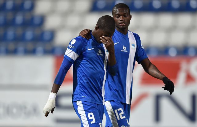 Moustapha Ndiaye, Isaac Sackey (Liberec) | Foto: ČTK