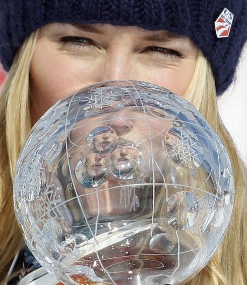 Lindsey Vonnová s Křišťálových globusem | Foto: Sport