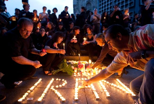 Demonstrace na podporu íránské opozice v Berlíně. | Foto: Reuters