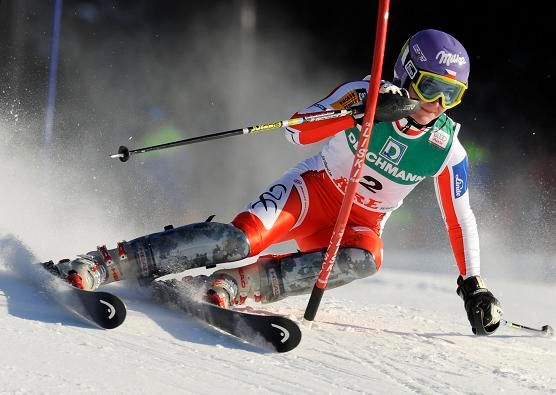 Šárka Záhrobská při slalomu ve finále Světového poháru | Foto: Reuters