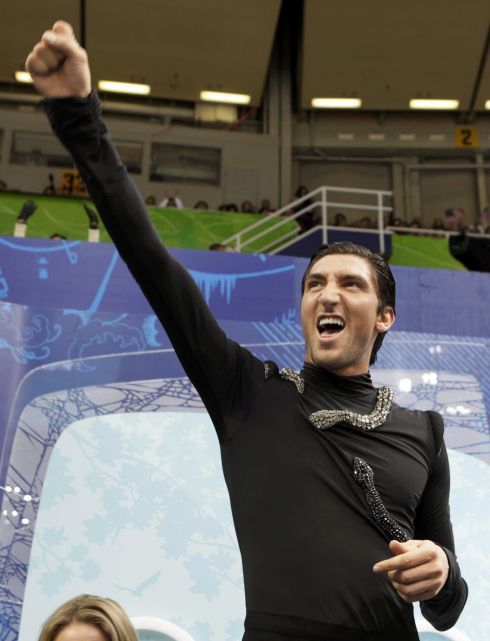 Evan Lysacek se raduje ze své povedené volné jízdy | Foto: Sport