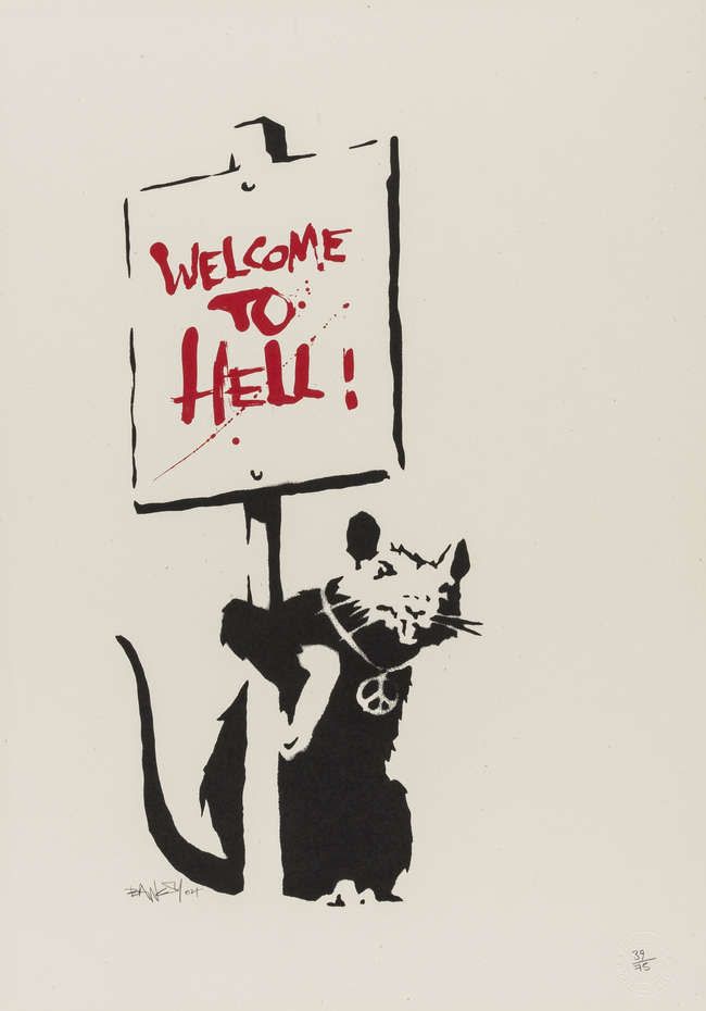 Banksy: Welcome To Hell, 2004 | Foto: Lazinc