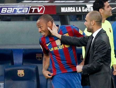 Thierry Henry s Josepem Guardiolou | Foto: Sport