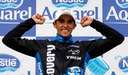 Španěl Alberto Contador - vítěz 14. etapy Tour. | Foto: Reuters