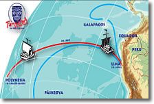 Expedice se vydala od břehů Peru do Polynésie | Foto: Expedice Tangaroa