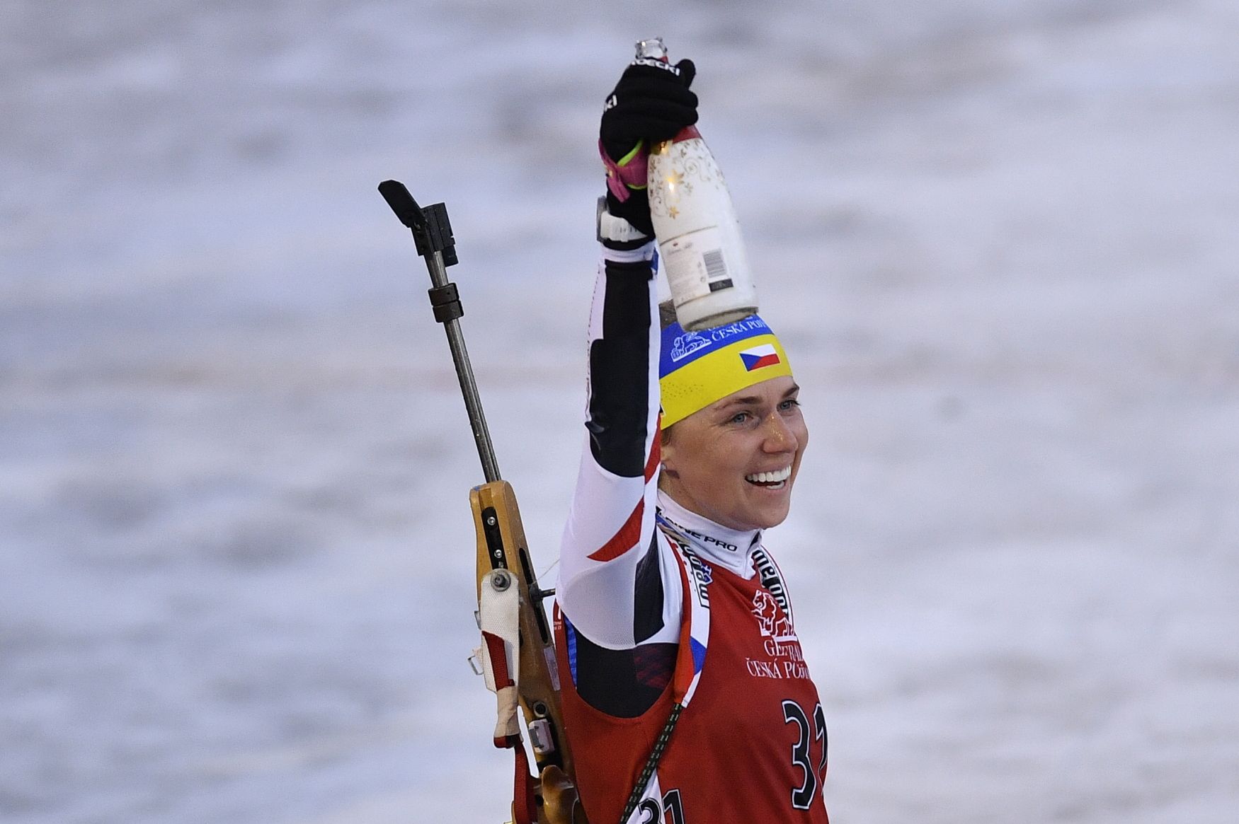 Here, thank you.  Puskarčíková made the silver mark behind her biathlon career