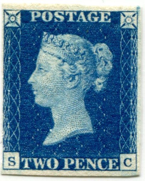 Druhá známka světa Two Pence Blue 1840 (sbírka člena PPCP), cena 400 000 korun | Foto: Archiv Davida Kopřivy
