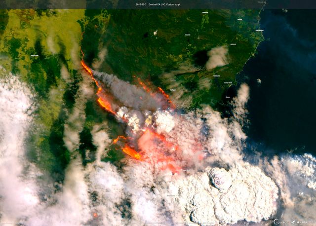 Satelitní snímek z družice Copernicus. | Foto: ČTK