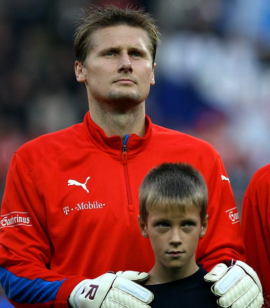 Proti slovinské reprezentaci nastoupil hned od počátku gólman Daniel Zítka, který tak vystřídal zraněného Petra Čecha. | Foto: Tomáš Adamec, Aktuálně.cz