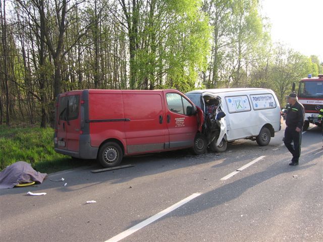 Při čelní srážce u Stříbra zemřeli oba řidiči | Foto: Report, HZSPK