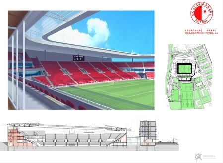 Slavia se bude moci už v březnu 2008 pochlubit novým stadionem. | Foto: Foto: Martin Malý - www.stadioneden.cz.