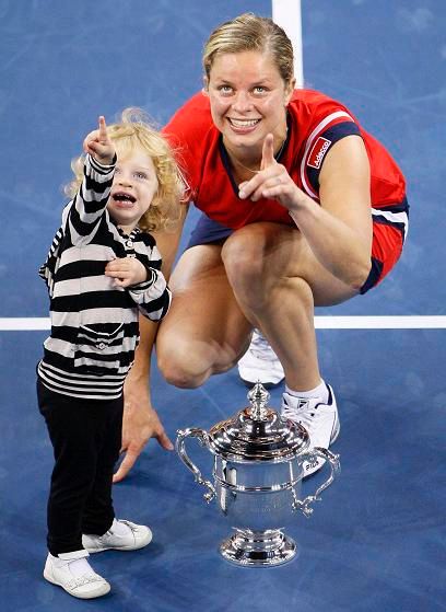 Kim Clijstersová s dcerou | Foto: Reuters