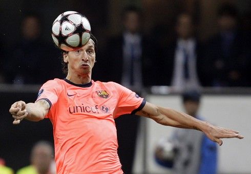 Zlatan Ibrahimovič v dresu Barcelony | Foto: Sport