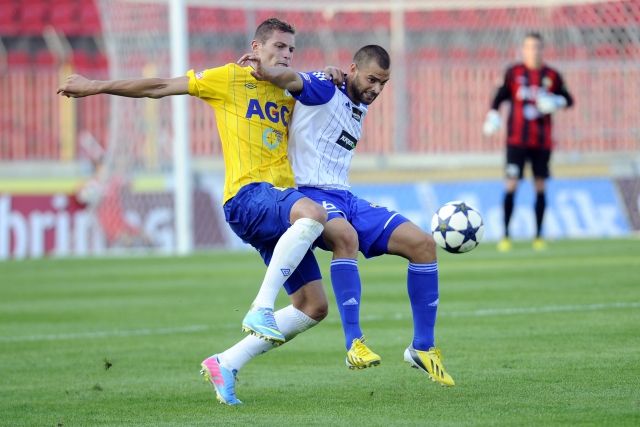 David Jablonský, hráč Teplic, v utkání Gambrinus ligy proti Znojmu | Foto: ČTK