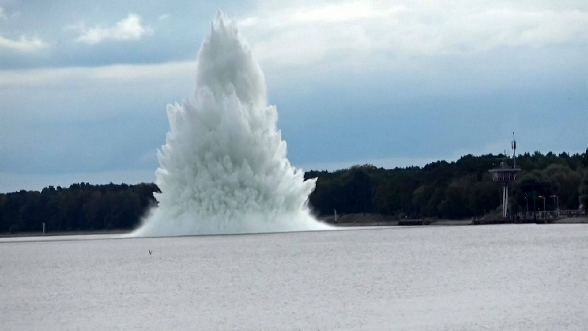 Delay of 75 years.  The dreaded bomb exploded in Poland, captured in detail by cameras