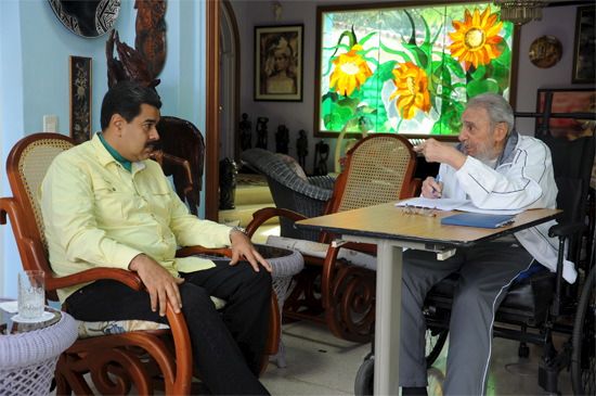 Nicolas Maduro a Fidel Castro | Foto: Reuters