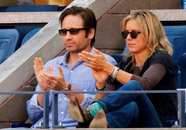 ... i její kolegové David Duchovny a Tea Leoniová. | Foto: Reuters