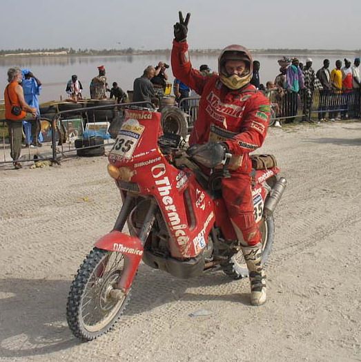 David Pabiška v cíli Rallye Dakar. | Foto: Motožurnál