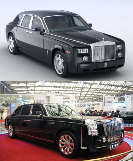 Rolls-Royce Phantom vs Hongqi HQD | Foto: gemssty.com