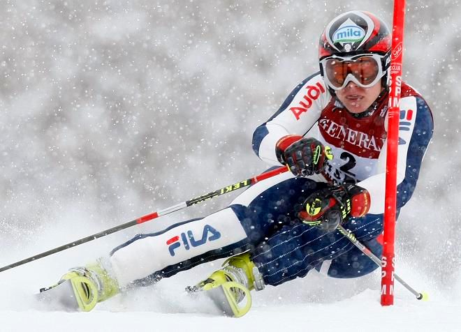 Denise Karbonová, vítezka prvního kola obřího slalomu v Aspenu | Foto: Reuters