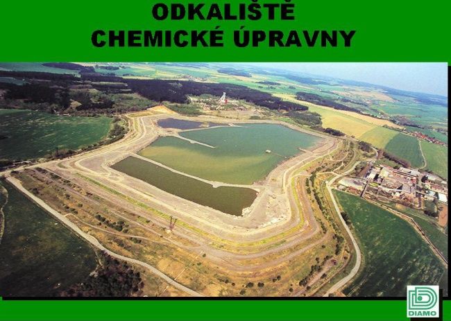 Odkaliště chemické úpravny. V současné době je zaváženo. | Foto: DIAMO, s.p.