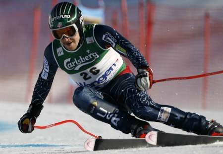 Američan Bode Miller na trati legendárního sjezdu ve švýcarském Wengenu. | Foto: Reuters