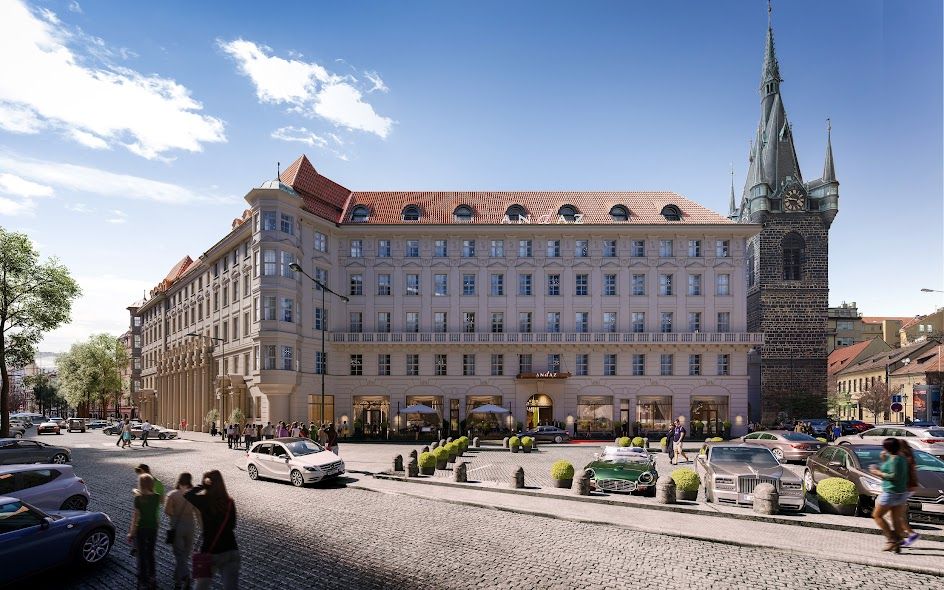 From the former bank in the center of Prague is the hotel.  Rammstein also slept here, the suite costs 55,000