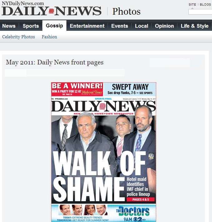 Takto o kauze informují Daily News (The New York Daily News), které... | Foto: Repro NYDailyNews.com