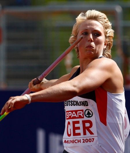 Christina Obergföllová v ženské atletické superlize v Mnichove hodila evropský rekord. | Foto: Reuters