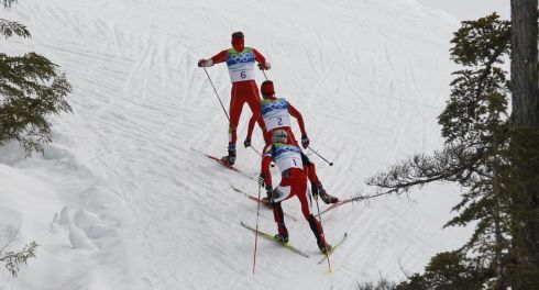 Vedoucí trojice Demong, Spillane a Gruber | Foto: Sport