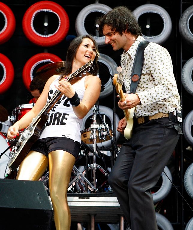 KT Tunstall (vlevo) během vystoupení na Live Earth v New Jersey. | Foto: Reuters