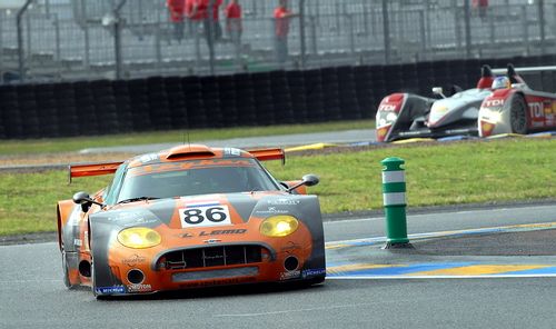 Jaroslav Janiš se Spykerem C8 při 24hodinovce v Le Mans. | Foto: BPA/Martin Straka