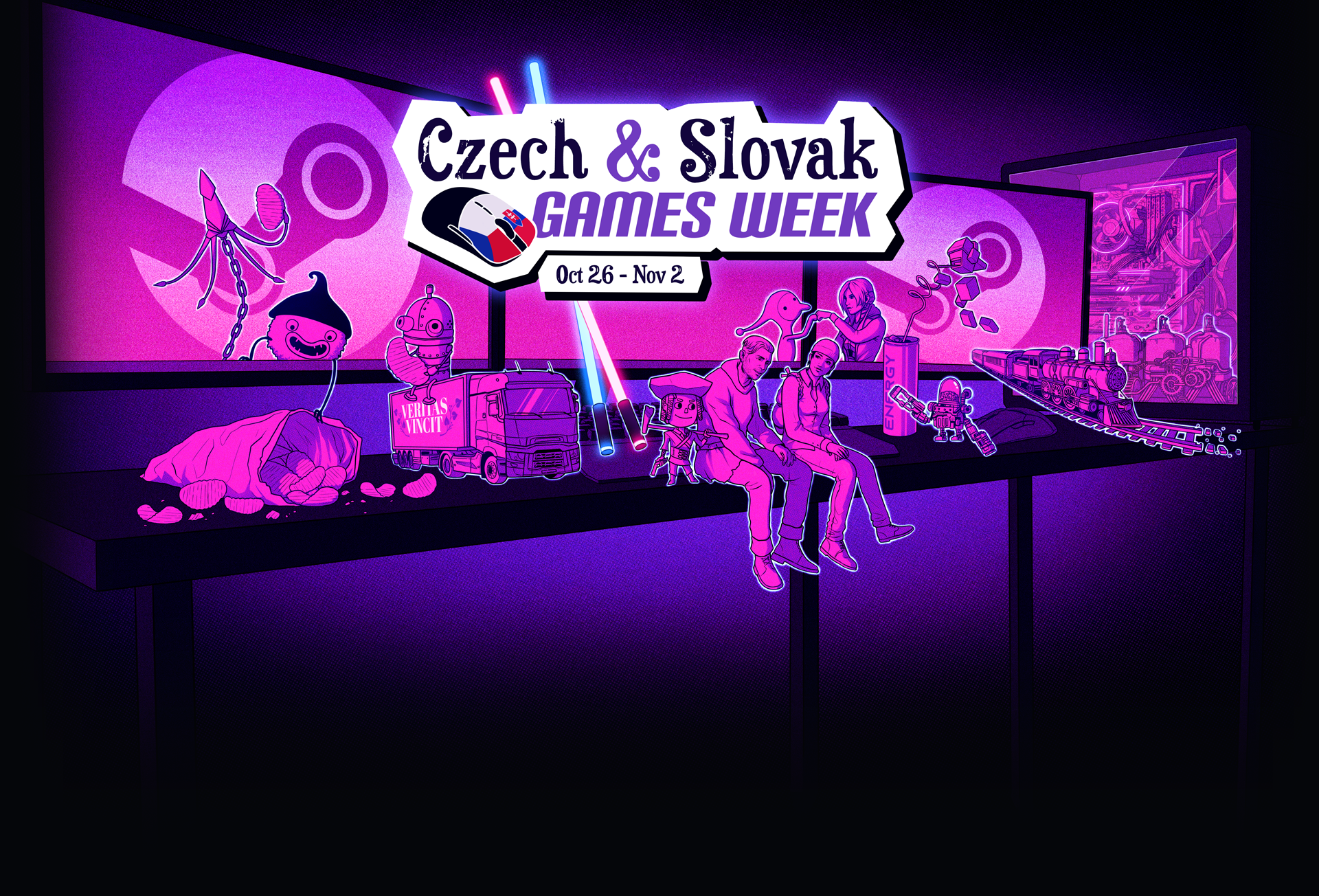 Over 160 video games from 72 creators.  The anniversary of the founding of Czechoslovakia will be accompanied by big discounts