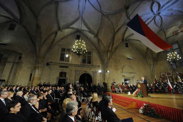 Slavnostní ceremoniál se jako obvykle konal na Pražském hradě. | Foto: ČTK