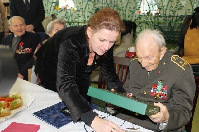 Válečný veterán plk. v. v. Gustav Singer oslavil 100. narozeniny. | Foto: Československá obec legionářská