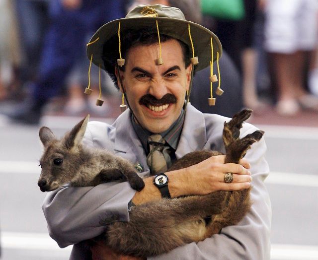 K tomu není potřeba komentář: Borat aka Sacha Baron Cohen v Austrálii. | Foto: Reuters