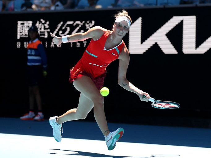 Markéta Vondroušová v třetím kole Australian Open 2022.