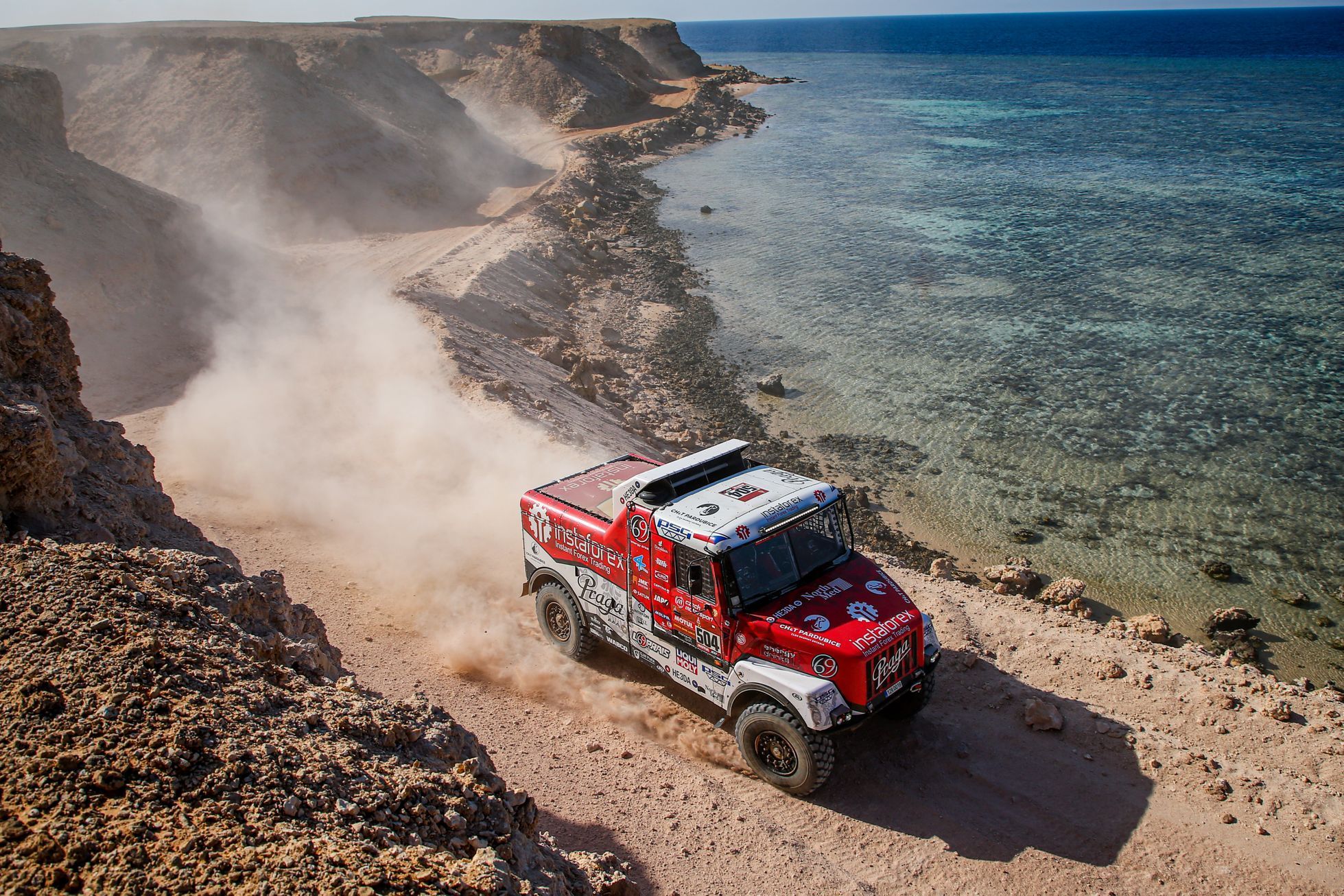 Aleš Loprais (Praga) v 9. etapě Rallye Dakar 2021