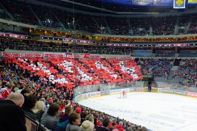 Utkání hokejové extraligy Slavia vs. Třinec