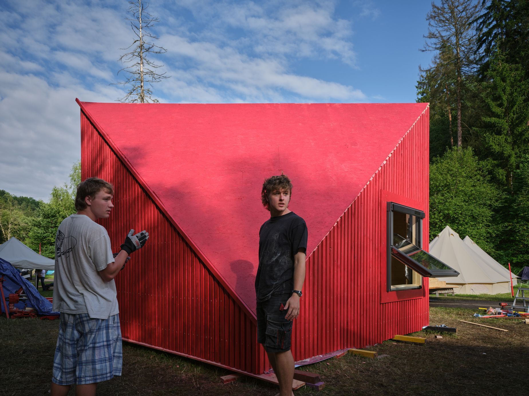 rekreační bydlení, glamping, škola, studenti, architektura, česká kamenice