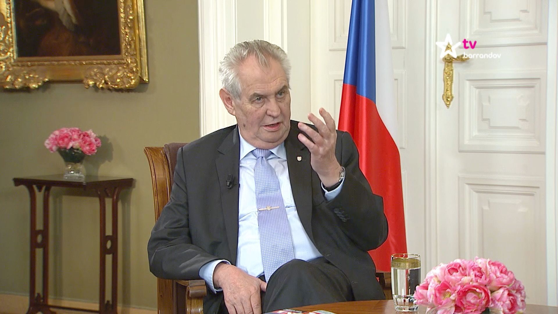 Miloš Zeman v pořadu TV Barrandov