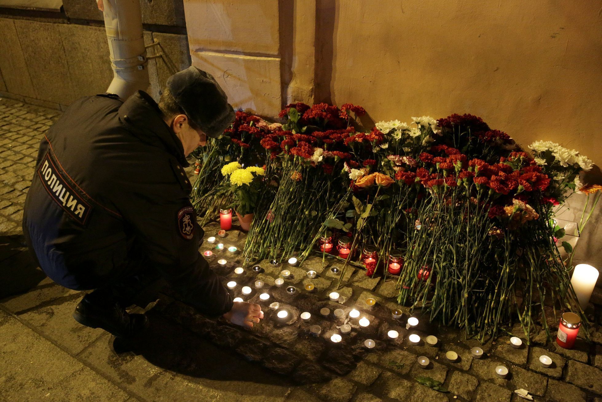 Uctění památky obětí v Petrohradu