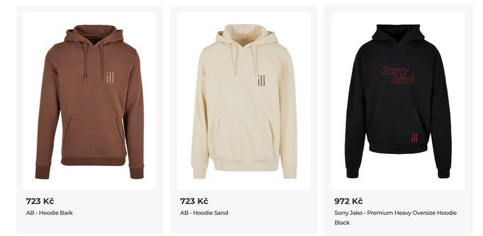 Mikiny AB a Sorry jako.