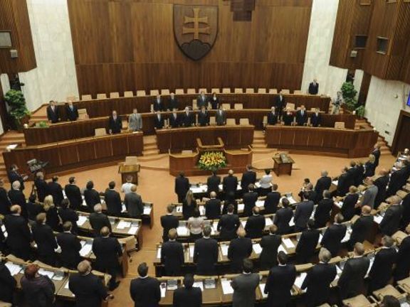 Rozložení sil ve slovenském parlamentu (celkem 150 křesel):